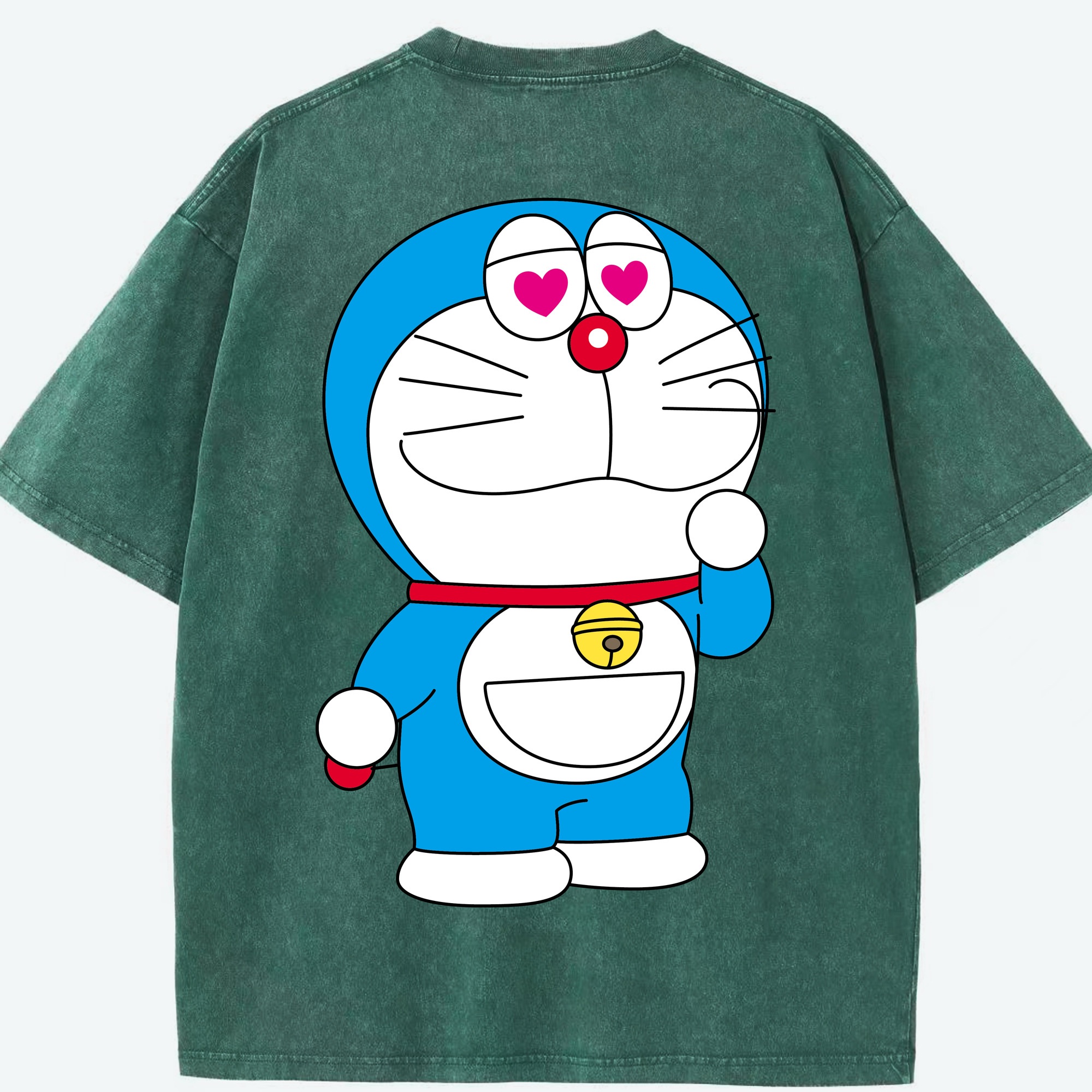 （画像用） ドラえもん Doraemon 綿100% ヴィンテージ風 半袖Tシャツ（背面プリント）